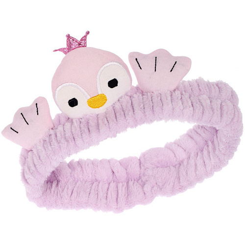 Повязка на голову косметическая ДАЙМОНД РУШ, цвет лавандовый, пудровый, небесный и серый, 2055см (ZIP пакет)_14