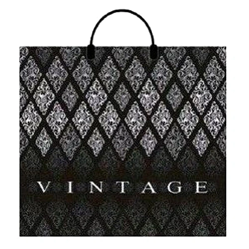 Пакет ПЭ с пластмассовыми ручками 38х34+3 (90) Артпласт х150 (Винтаж) Россия