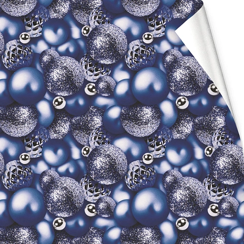 Бумага упаковочная 50х70 см "Волшебные шары", сапфир